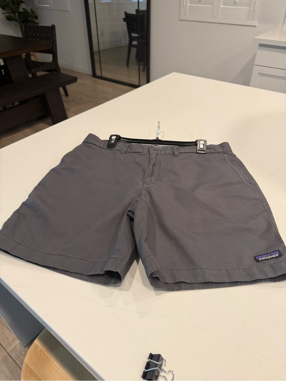Patagonia Men's Flat-Front Shorts in Charcoal Gray